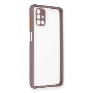 USLUCAN ALIŞVERİŞ Samsung Galaxy M51 Kılıf Miami Şeffaf Silikon - Açık Mor
