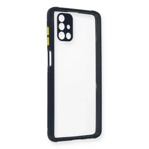 USLUCAN ALIŞVERİŞ Samsung Galaxy M51 Kılıf Miami Şeffaf Silikon - Lacivert