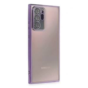 USLUCAN ALIŞVERİŞ Samsung Galaxy Note 20 Ultra Kılıf Lensli Silikon - Mor