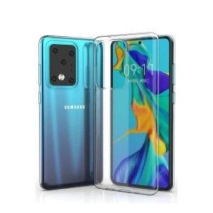 USLUCAN ALIŞVERİŞ Samsung Galaxy S20 Ultra Kılıf Lüx Şeffaf Silikon