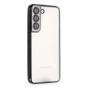USLUCAN ALIŞVERİŞ Samsung Galaxy S22 Kılıf Lensli Silikon - Siyah