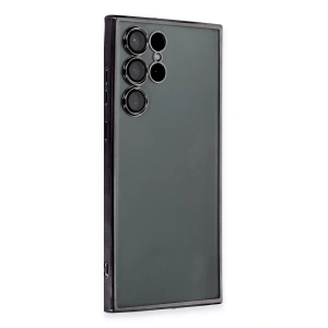 USLUCAN ALIŞVERİŞ Samsung Galaxy S22 Ultra Kılıf Lensli Silikon - Siyah
