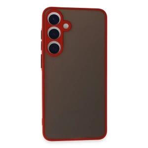 USLUCAN ALIŞVERİŞ Samsung Galaxy S24 Kılıf Montreal Silikon Kapak - Kırmızı