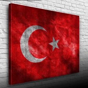 USLUCAN ALIŞVERİŞ Şanlı Türk Bayrağımız Kanvas Tablo 50 x 70
