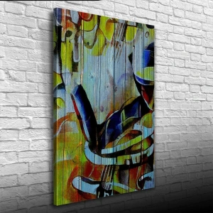 USLUCAN ALIŞVERİŞ Şarap Kadehi Yağlıboya Kanvas Tablo 50 x 70