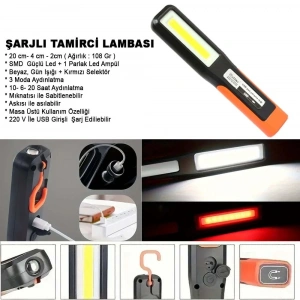 USLUCAN ALIŞVERİŞ Şarjlı Tamirci Lambası Wt-297