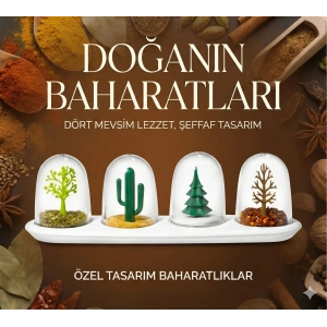USLUCAN ALIŞVERİŞ Seasoning Shakers Dört Mevsim Baharatlık