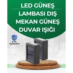 USLUCAN ALIŞVERİŞ Şeffaf Abajurlu Duvar Tipi Solar Işık