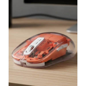 USLUCAN ALIŞVERİŞ Şeffaf Kablosuz Mouse Bluetooth Bağlantılı Sessiz Tıklama