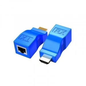 USLUCAN ALIŞVERİŞ SENSEI 30 METRE HD-30 CAT6 HDMI EXTENDER İKİLİ MAVİ ADAPTÖR