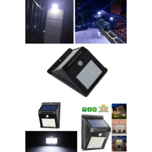 USLUCAN ALIŞVERİŞ Sensörlü Solar Duvar Lambası 20 Ledli