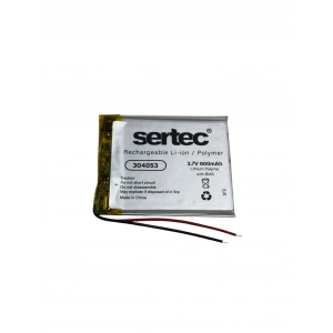 USLUCAN ALIŞVERİŞ Sertec 304053 3.7V 600 MAh Li-Polymer Pil (Devreli/1.5A)