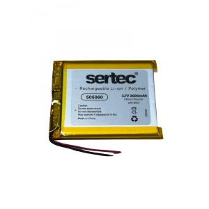 USLUCAN ALIŞVERİŞ Sertec 505060 3.7V 2000 mAh Li-Polymer Pil (Devreli/1.5A)