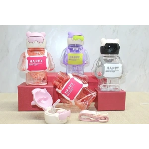 USLUCAN ALIŞVERİŞ Sevimli 3D Desenli Su Matarası (BPA İçermez)