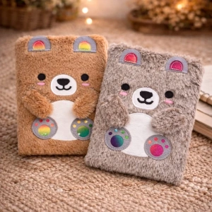 USLUCAN ALIŞVERİŞ Sevimli Ayıcık Peluş Çizgili Defter