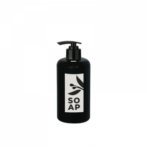 USLUCAN ALIŞVERİŞ Sıvı Sabunluk Yuvarlak Plastik Pompalı 500 ML - Siyah