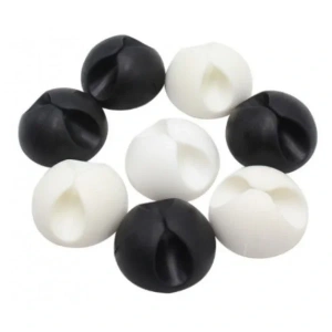 USLUCAN ALIŞVERİŞ Siyah Beyaz Kablo Sabitleme Klipsi 10lu