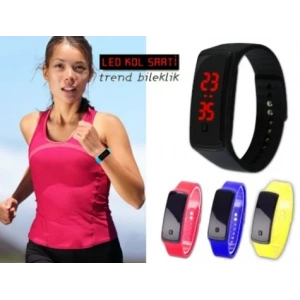 USLUCAN ALIŞVERİŞ Siyah Ekranlı Led Kol Saati (Kırmızı)