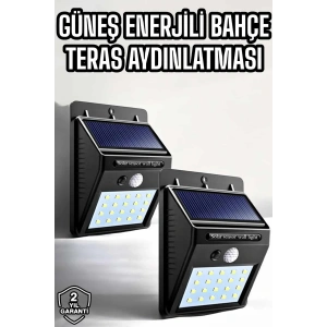 USLUCAN ALIŞVERİŞ Solar Güneş Enerji Panelli Sensörlü Lamba Enerji Tasarruflu