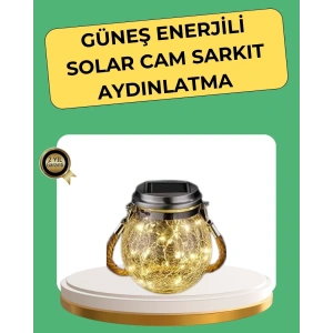 USLUCAN ALIŞVERİŞ Solar Güneş Enerjili Dekoratif Cam Lamba