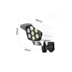 USLUCAN ALIŞVERİŞ Solar Lamba Kamera Görünümlü Duvar Lambası Dönebilen Bahçe Aydınlatması