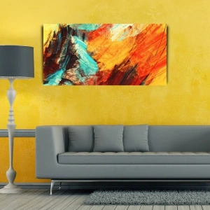 USLUCAN ALIŞVERİŞ Soyut Çalışma , Pastel Renklerde Kanvas Tablo 60 x 120