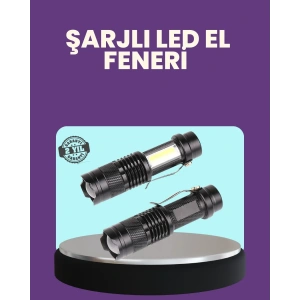USLUCAN ALIŞVERİŞ Suya Dayanıklı 4 Modlu Mini LED El Feneri