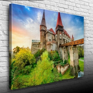 USLUCAN ALIŞVERİŞ Tarihi Şato Kanvas Tablo 50 x 70