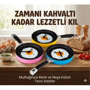 USLUCAN ALIŞVERİŞ Tava Konseptli Duvar Saati