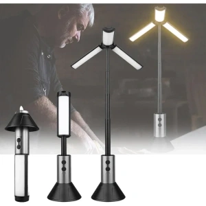 USLUCAN ALIŞVERİŞ Teleskopik Şarj Edilebilir Çadır Kamp Işığı