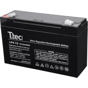 USLUCAN ALIŞVERİŞ TTEC 6V 12 AH Kuru Bakımsız Akü