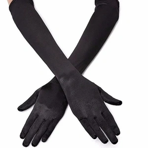 USLUCAN ALIŞVERİŞ Siyah Uzun Gösteri Eldiveni