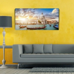 USLUCAN ALIŞVERİŞ Venedik ve Gondollar Kanvas Tablo 60 x 120