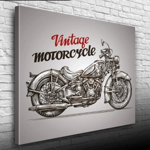 USLUCAN ALIŞVERİŞ Vintage Motorcycle Poster Kanvas Tablo 50 x 70