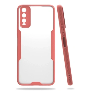 USLUCAN ALIŞVERİŞ Vivo Y11S Kılıf Platin Silikon - Pembe