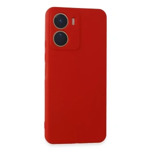 USLUCAN ALIŞVERİŞ Vivo Y16 Kılıf First Silikon - Kırmızı