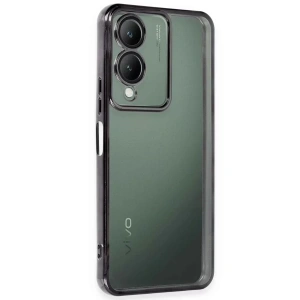 USLUCAN ALIŞVERİŞ Vivo Y17S Kılıf Lensli Silikon - Siyah