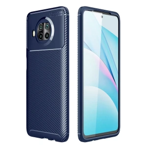 USLUCAN ALIŞVERİŞ Xiaomi Mi 10T Lite Kılıf Auto Focus Karbon Kapak - Lacivert
