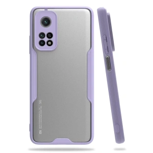 USLUCAN ALIŞVERİŞ Xiaomi Mi 10T Pro Kılıf Platin Silikon - Lila