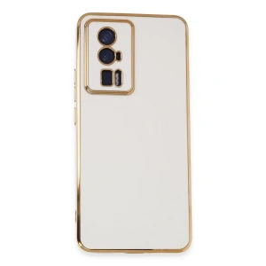 USLUCAN ALIŞVERİŞ Xiaomi Poco F5 Pro Kılıf Volet Silikon - Beyaz