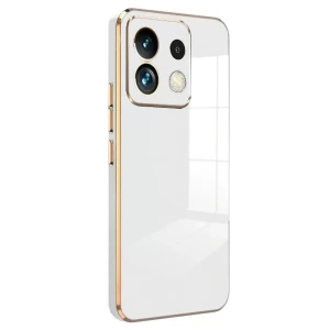 USLUCAN ALIŞVERİŞ Xiaomi Poco M6 Pro 4G Kılıf Volet Silikon - Beyaz