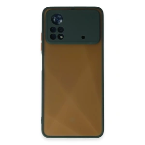 USLUCAN ALIŞVERİŞ Xiaomi Poco X4 Pro 5G Kılıf Montreal Silikon Kapak - Yeşil