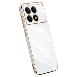 USLUCAN ALIŞVERİŞ Xiaomi Poco X6 Pro Kılıf Volet Silikon - Beyaz