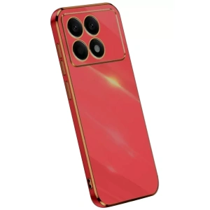 USLUCAN ALIŞVERİŞ Xiaomi Poco X6 Pro Kılıf Volet Silikon - Kırmızı