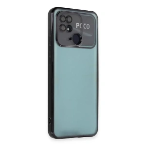 USLUCAN ALIŞVERİŞ Xiaomi Redmi 10C Kılıf Lensli Silikon - Siyah