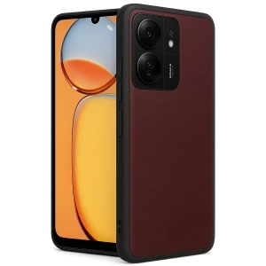 USLUCAN ALIŞVERİŞ Xiaomi Redmi 13C Kılıf Aras Deri Kapak - Bordo