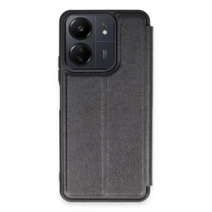 USLUCAN ALIŞVERİŞ Xiaomi Redmi 13C Kılıf Flip Cover - Siyah