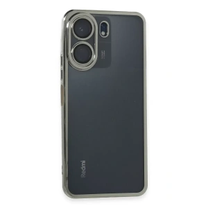 USLUCAN ALIŞVERİŞ Xiaomi Redmi 13C Kılıf Lensli Silikon - Gümüş