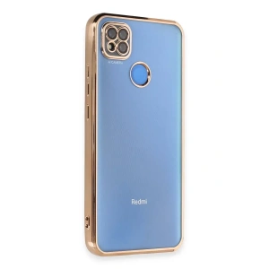 USLUCAN ALIŞVERİŞ Xiaomi Redmi 9C Kılıf Lensli Silikon - Gold