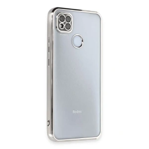 USLUCAN ALIŞVERİŞ Xiaomi Redmi 9C Kılıf Lensli Silikon - Gümüş